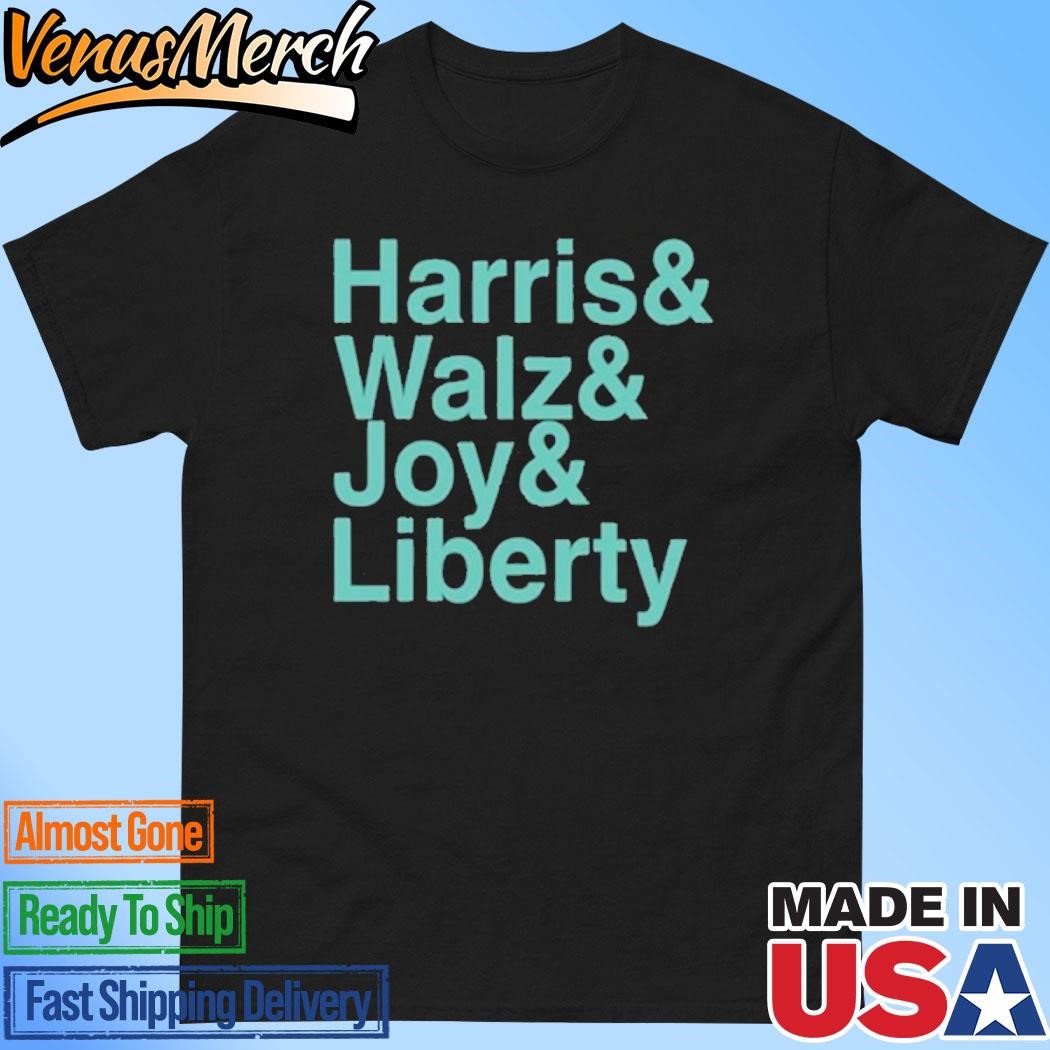 Official ‪ Jason Sudeikis Wearing Harris & Walz & Joy & Liberty‬ Shirt