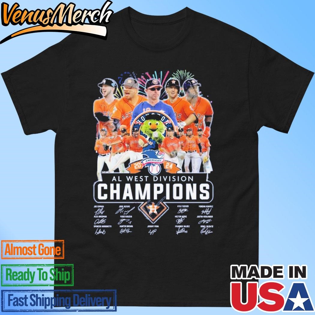 Official 2024 AL West Division Champions Houston Astros T-Shirt