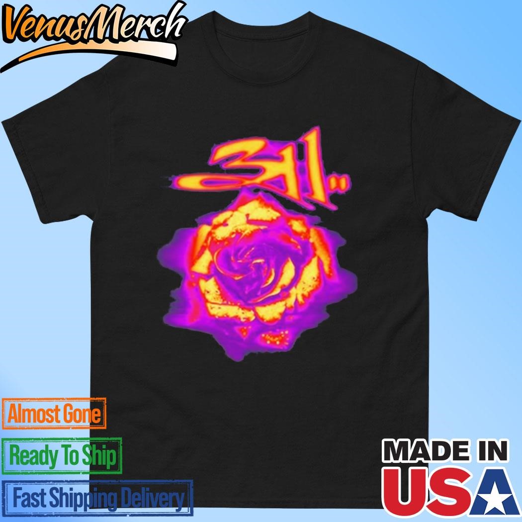 Official 311 Band Full Bloom Rose Shirt