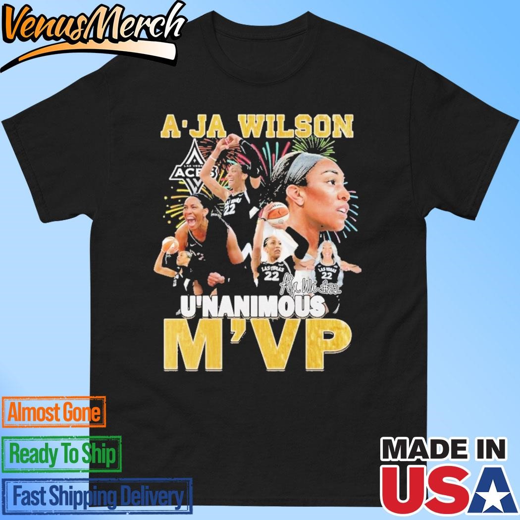 Official A’Ja Wilson Unanimous MVP WNBA Las Vegas Aces T-Shirt