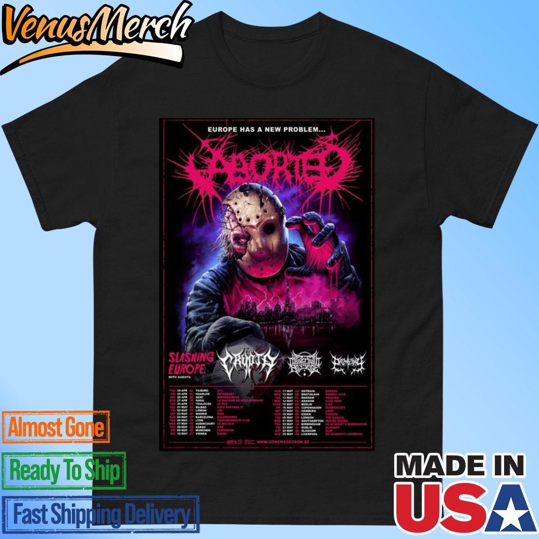 Official Aborted Band Europe Tour 2025 Poster Shirt