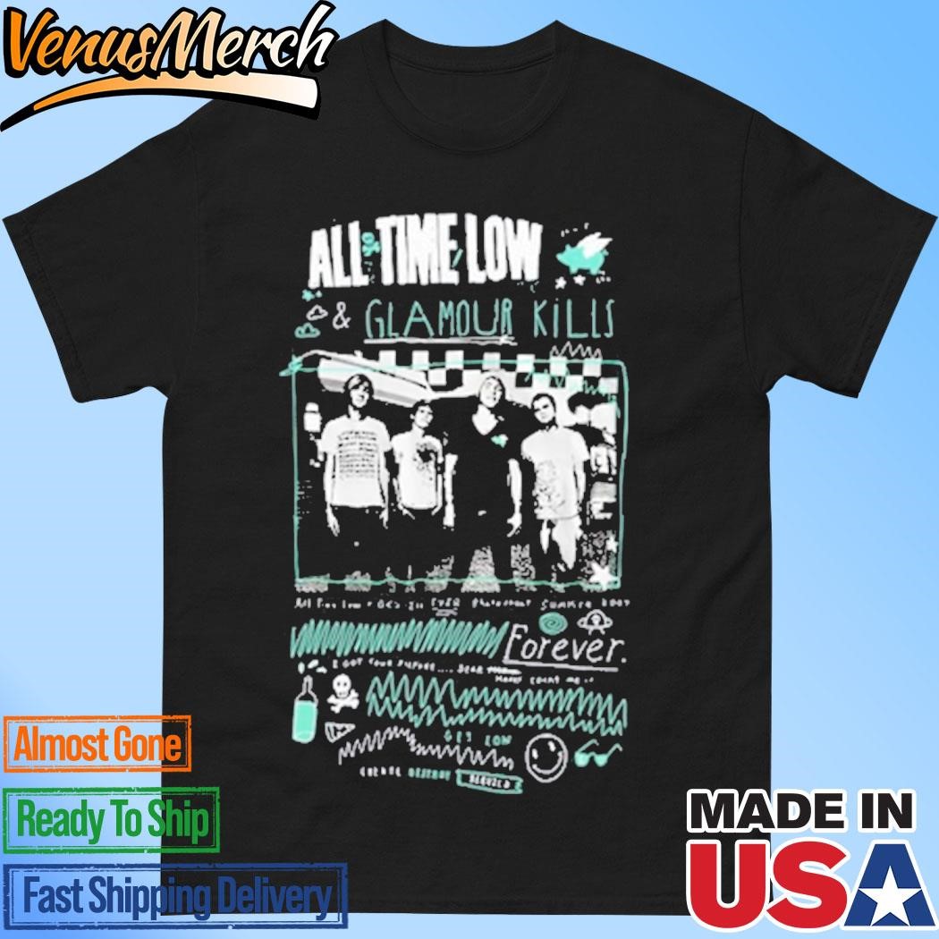 Official All Time Low Forever X Glamour Kills Throwback Shirt