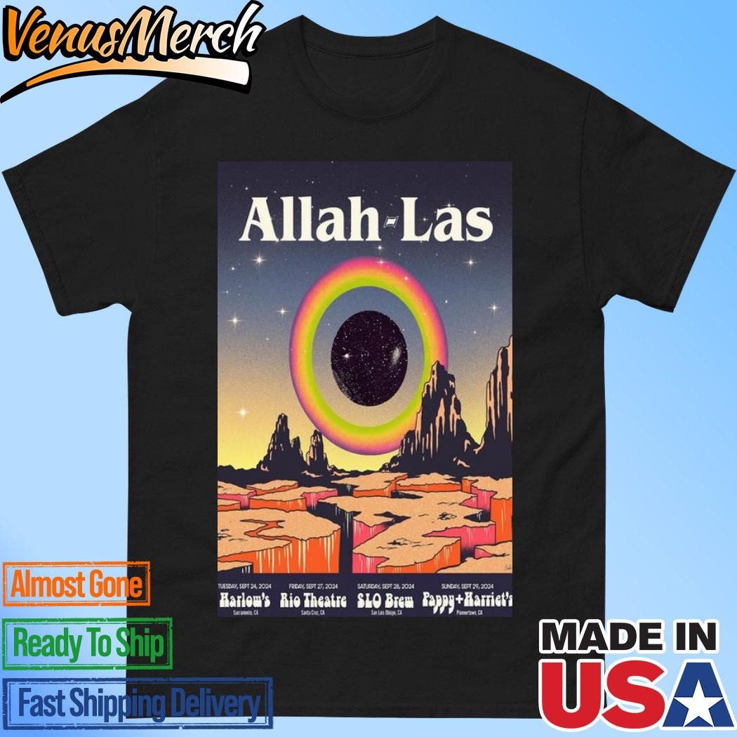 Official Allah Las Sept 24 2024 Harlow's Sacramento CA Tour Poster Shirt