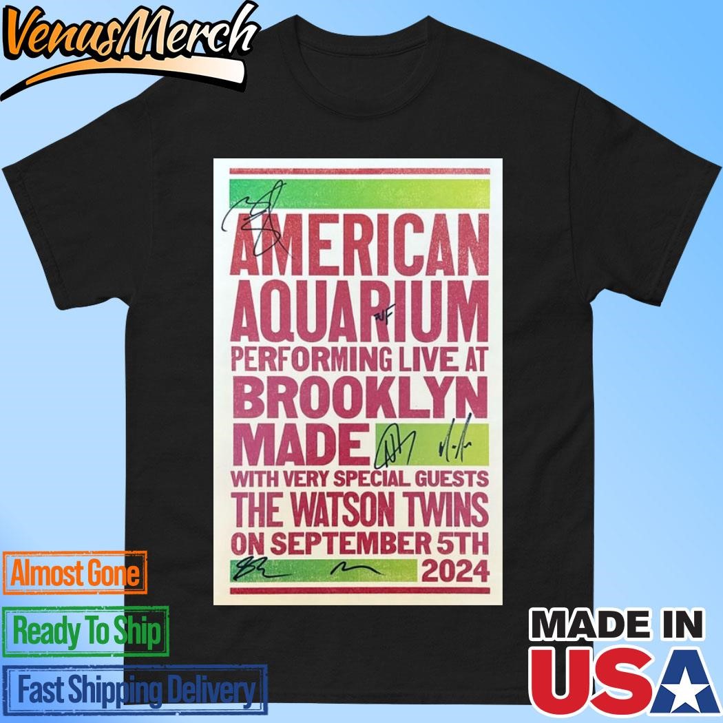 Official American Aquarium September 5 2024 In Brooklyn, NY Tour Poster Shirt