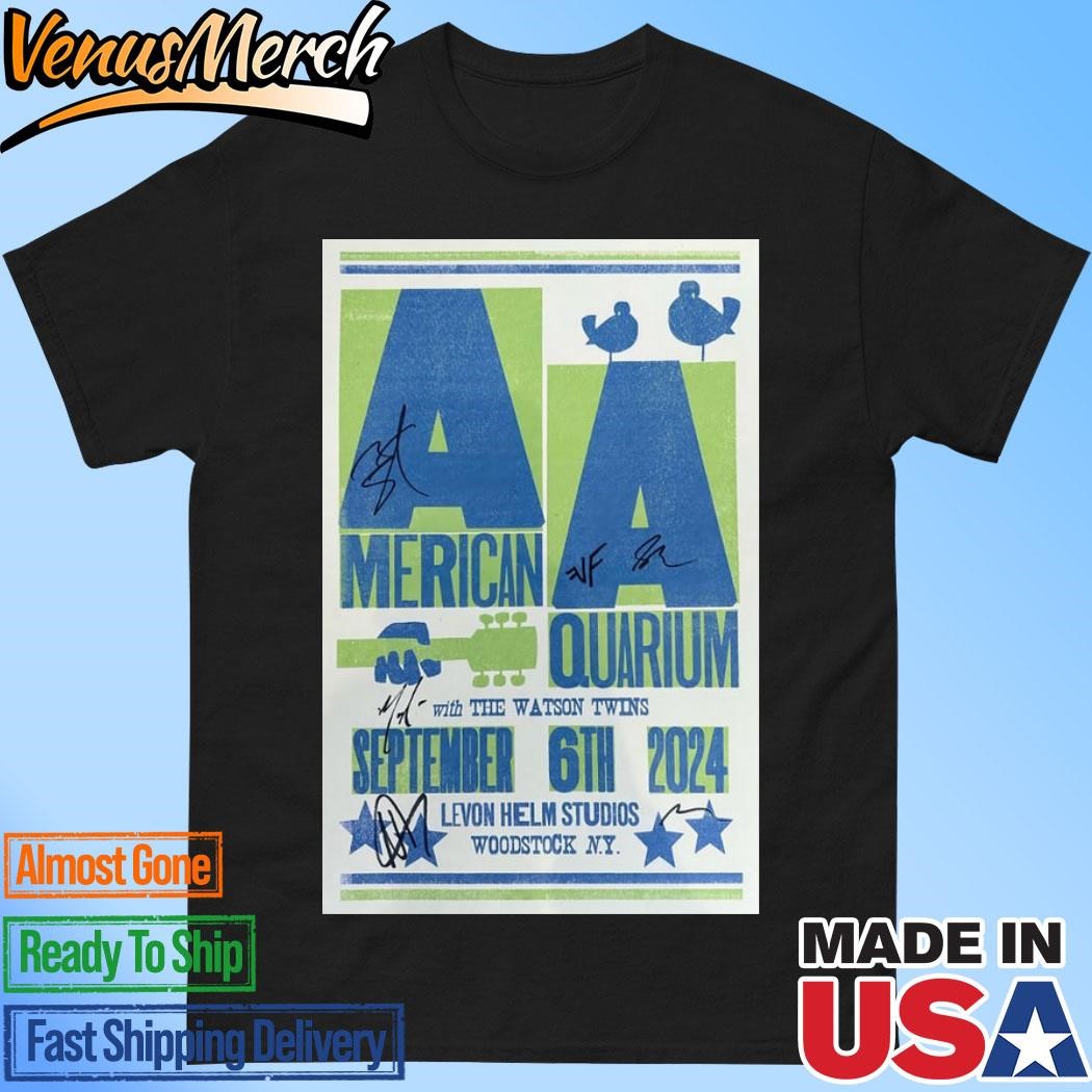 Official American Aquarium September 6 Levon Helm Studios Woodstock, NY Tour 2024 Poster Shirt