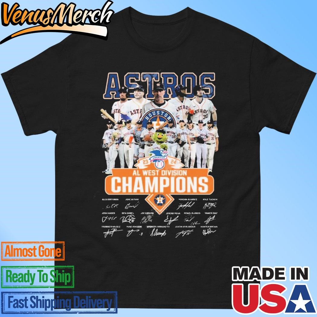 Official Astros 23-24 AL West Division Champions T-Shirt