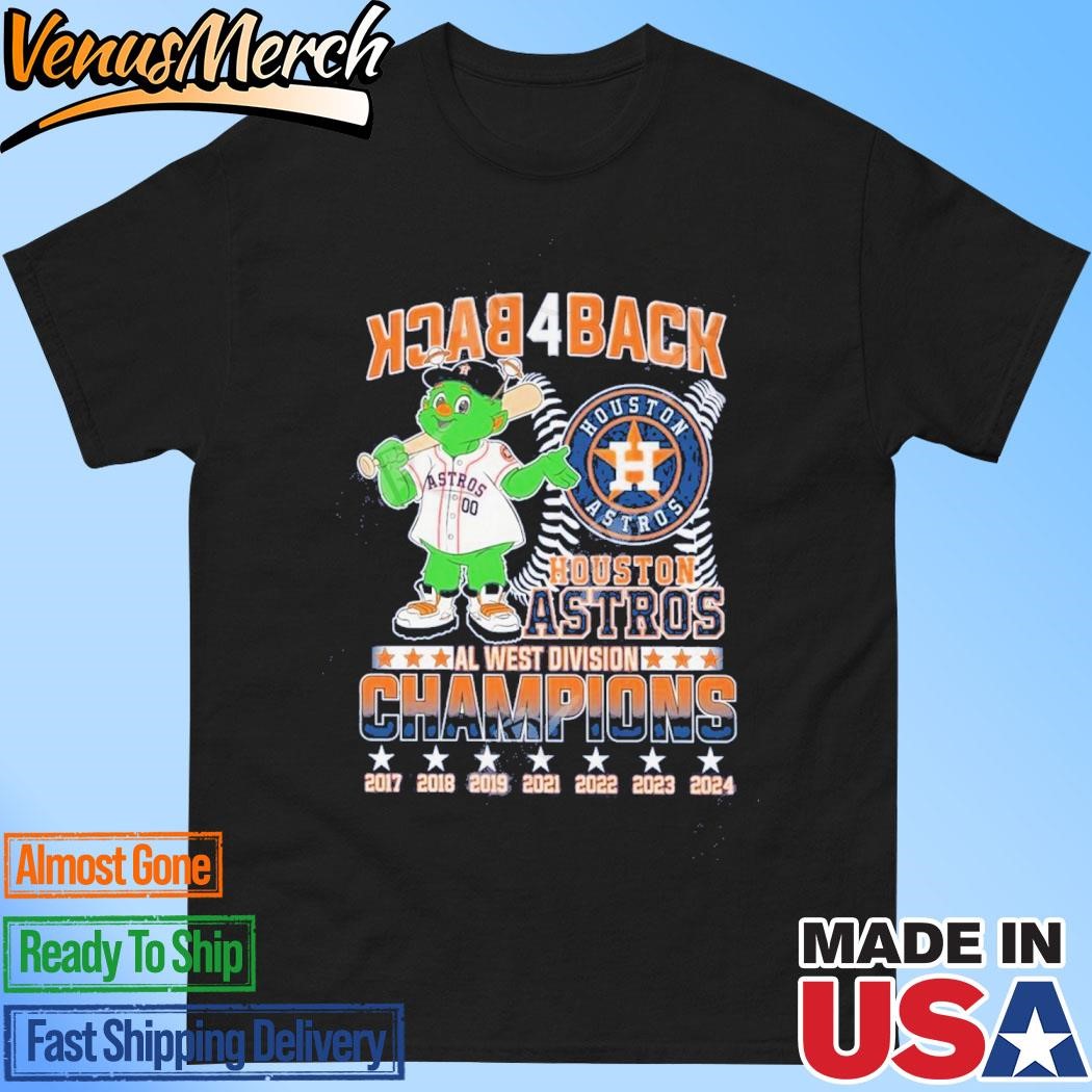 Official Back 4 Back Houston Astros AL West Division Champions T-Shirt