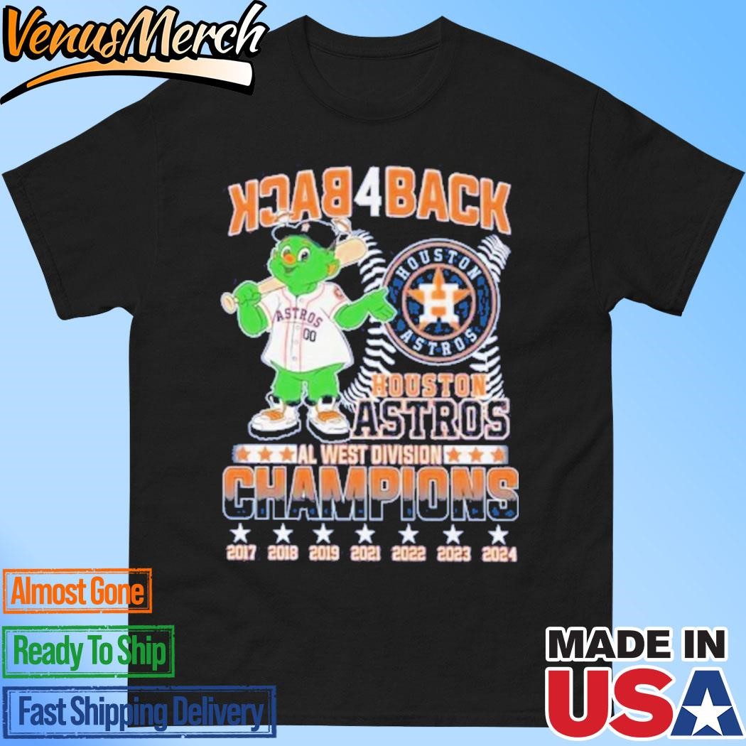 Official Back To Back Houston Astros AL West Division Champions 2024 T-Shirt