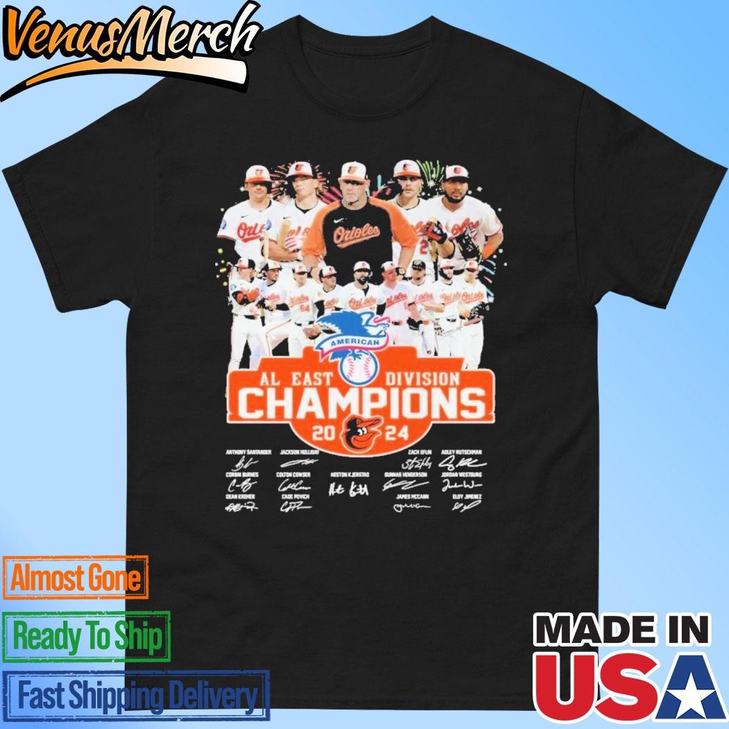 Official Baltimore Orioles AL East Division Champs 2024 Baseball T-Shirt