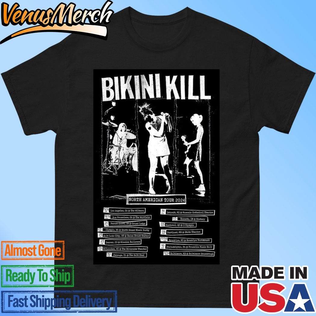 Official Bikini Kill North American Tour 2024 Poster Shirt