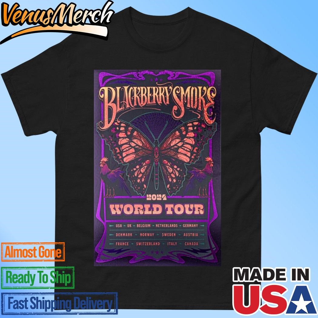 Official Blackberry Smoke 2024 World Tour Poster Shirt