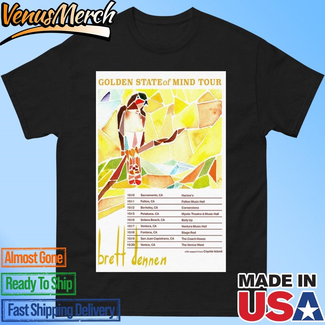 Official Brett Dennen Golden State Of Mind Tour 2024 Poster Shirt