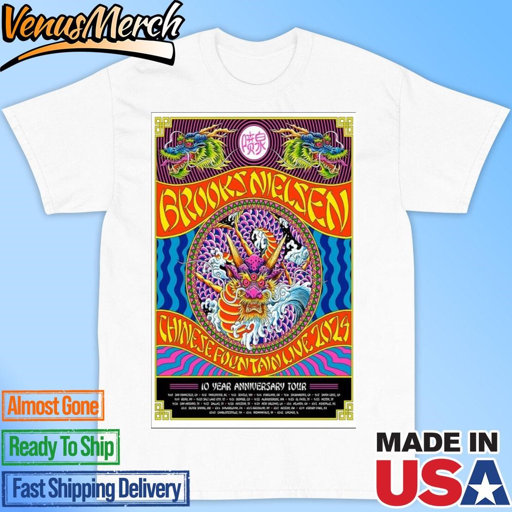 Official Brooks Nielsen 10 Years Anniversary Tour 2024 Poster Shirt