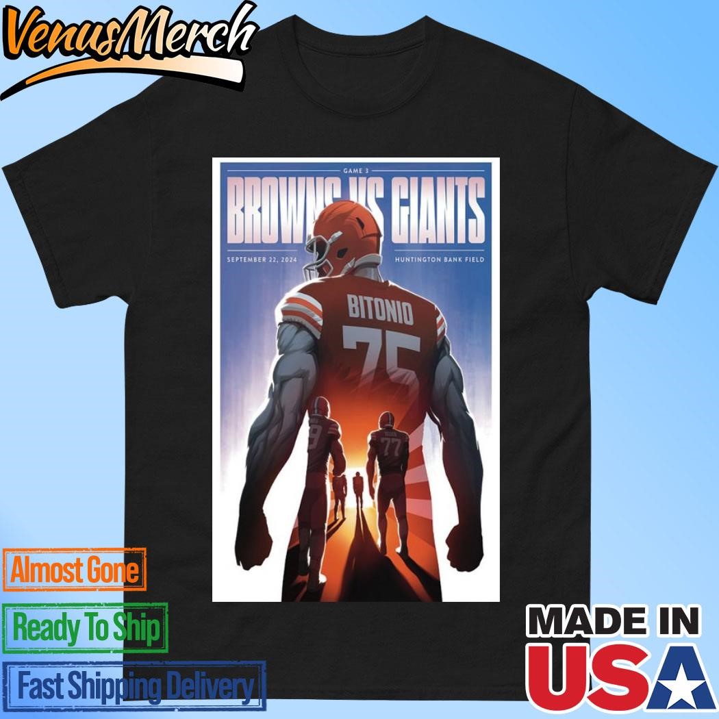 Official Browns vs. Giants Game Day 2024 Poster Shirt