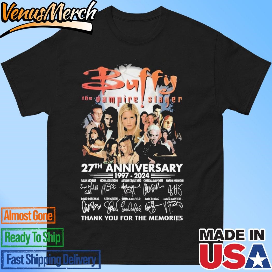 Official Buffy The Vampire Slayer 27th Anniversary 1997 – 2024 Thank You For The Memories T-Shirt