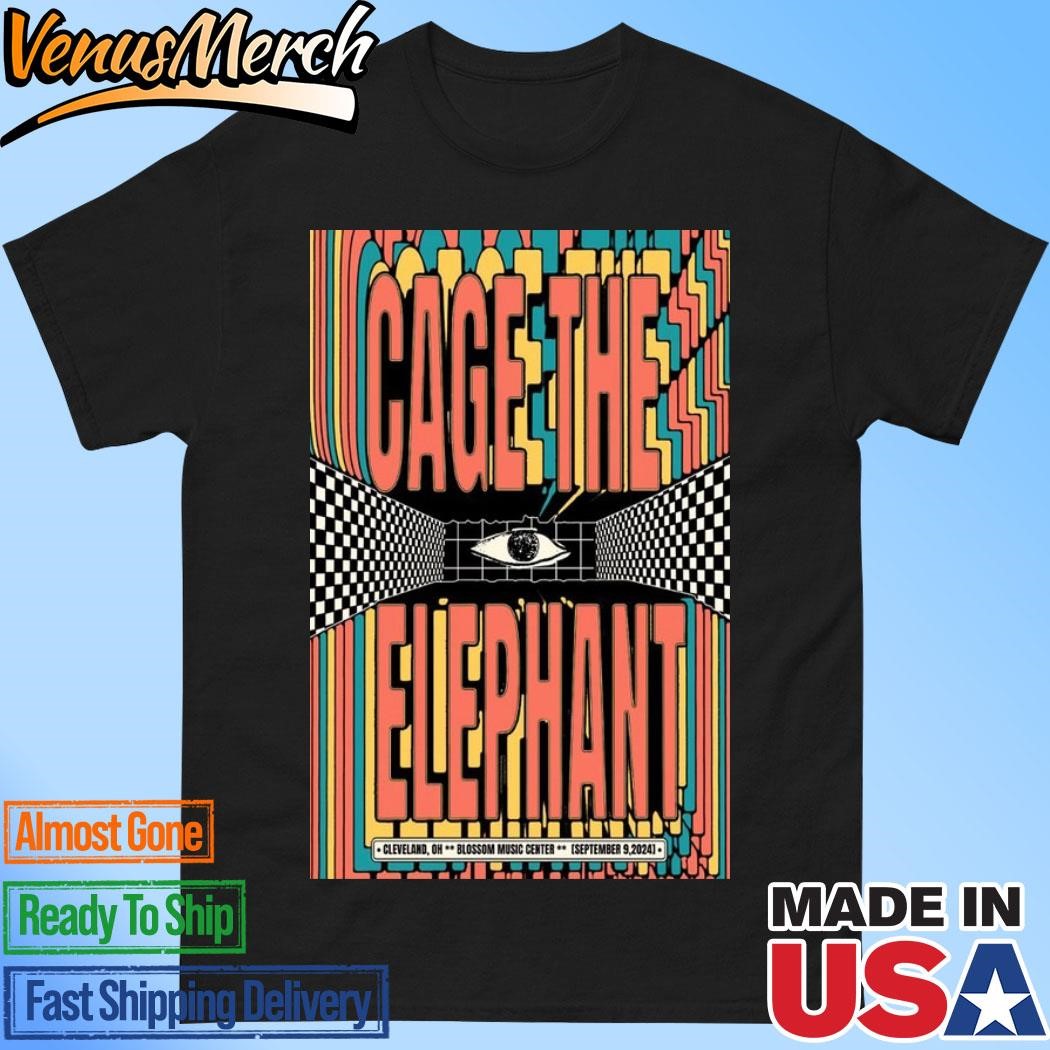 Official Cage The Elephant September 9 2024 Blossom Music Center Cleveland, OH Poster Shirt