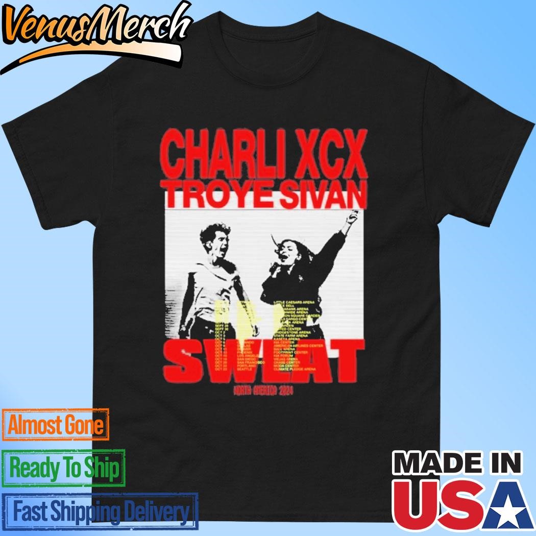 Official Charli XCX Troye Sivan Sweat Tour 2024 Shirt