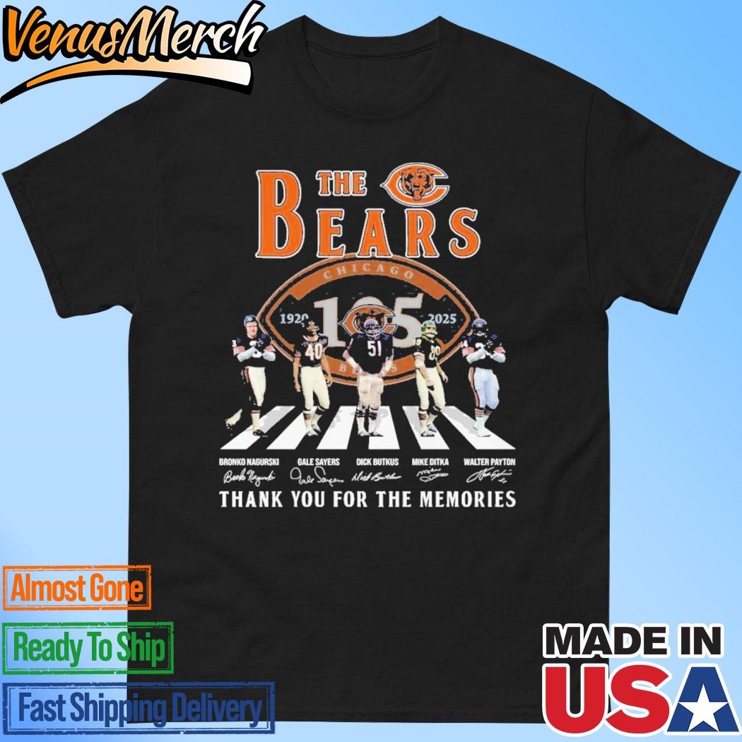 Official Chicago Bears The Bears 1920-2025 105 Years Of The Victory T-Shirt