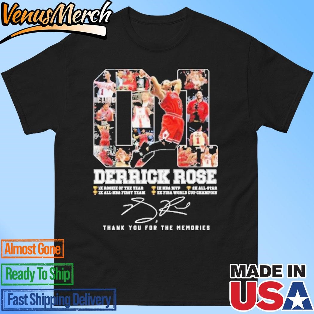 Official Chicago Bulls Derrick Rose Thank You For The Memories T-Shirt