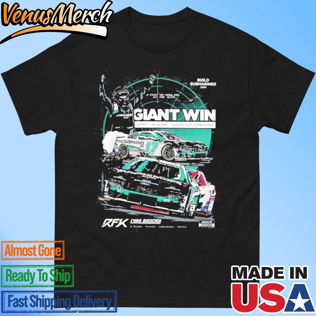 Official Chris Buescher 2024 Watkins Glen Win T-Shirt