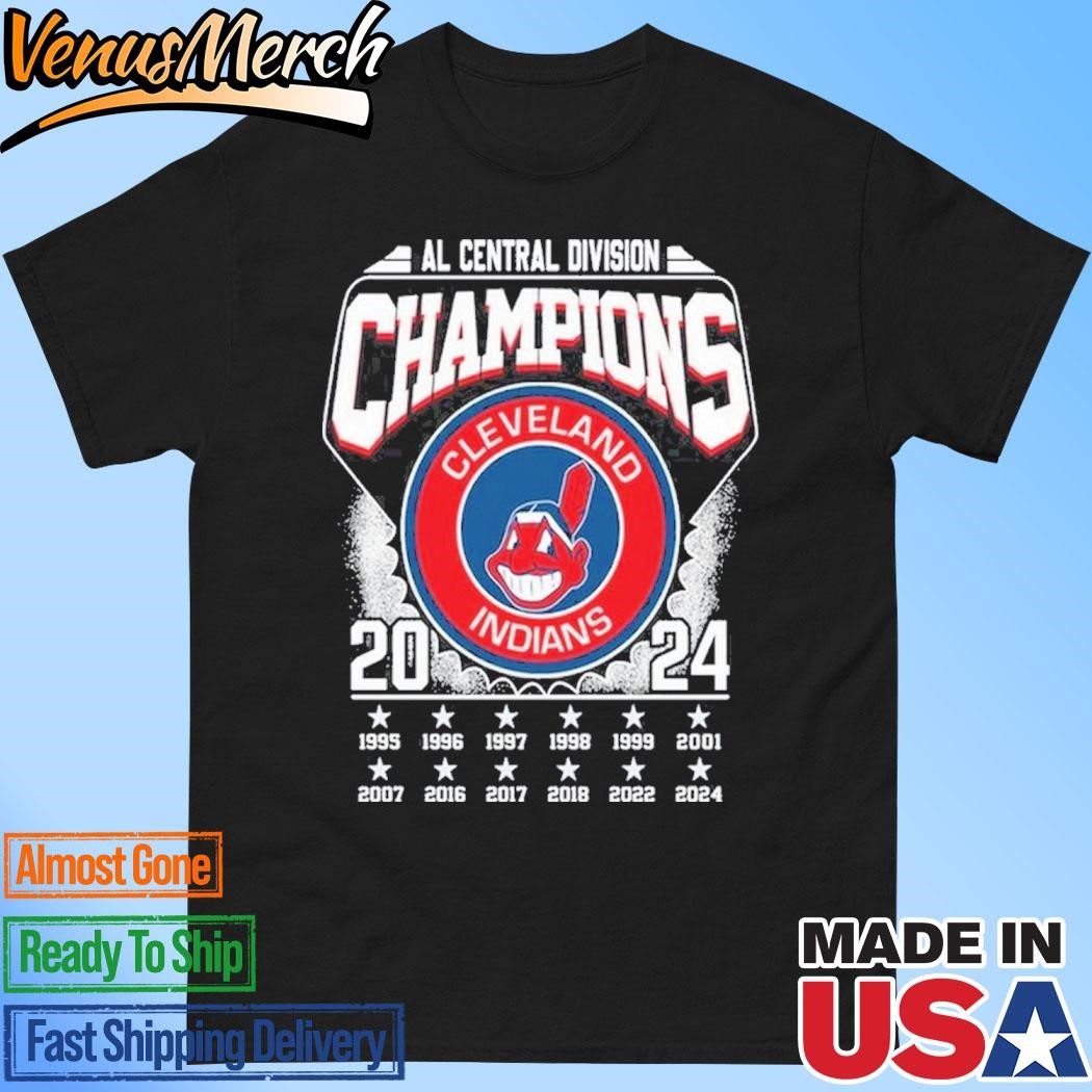 Official Cleveland Indians AL Central Division Champions 2024 Cleveland Guardians T-Shirt