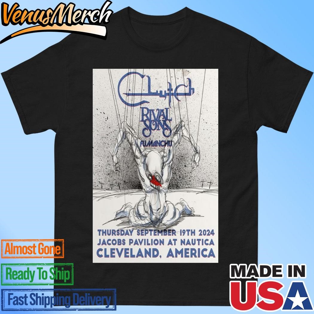 Official Clutch Rival Songs Fu Manchu September 19 2024 At Cleveland US Tour Art Poster Shirt