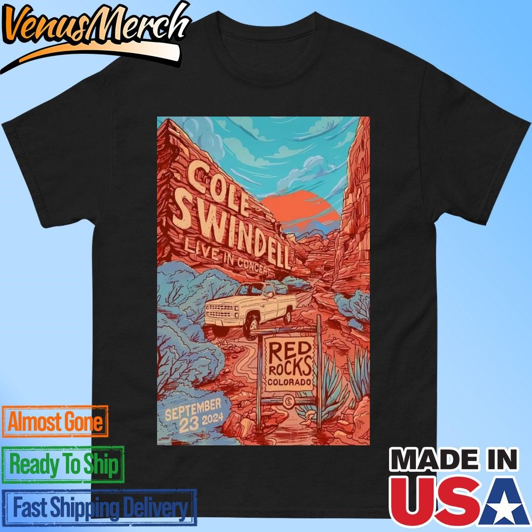 Official Cole Swindell Live In Concert Red Rocks Colorado September 23 2024 Poster Shirt