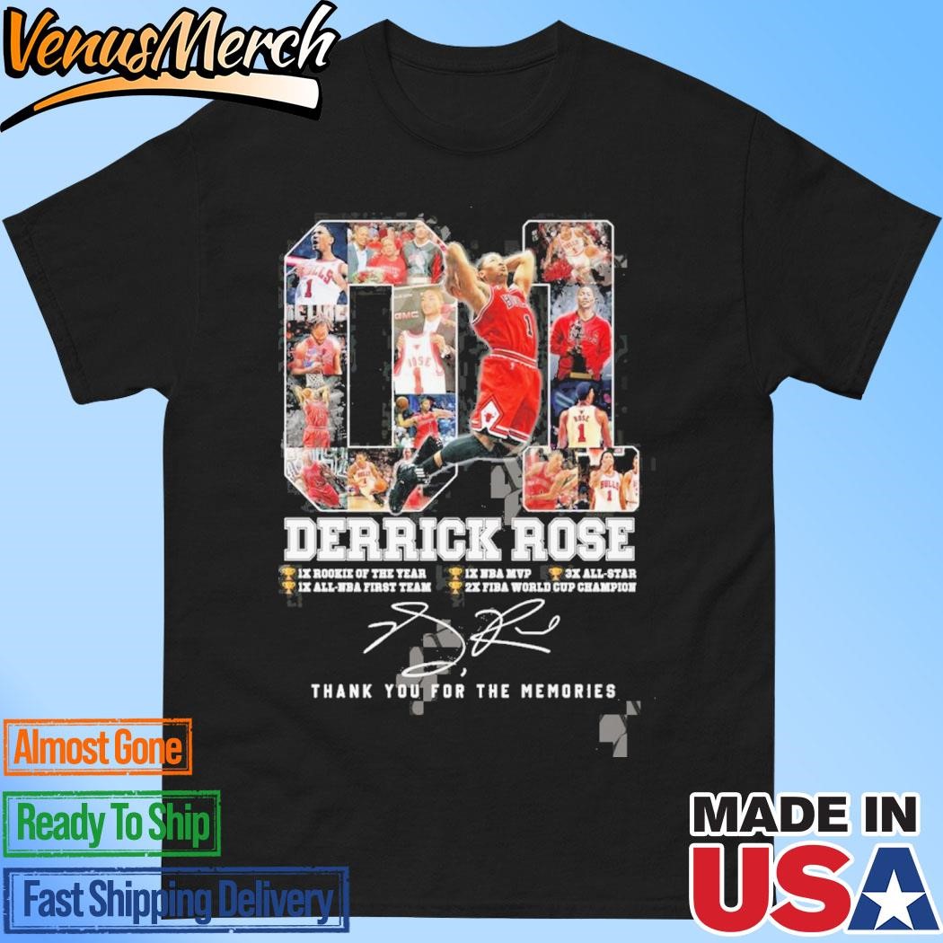 Official Derrick Rose Thank You For The Memories T-Shirt