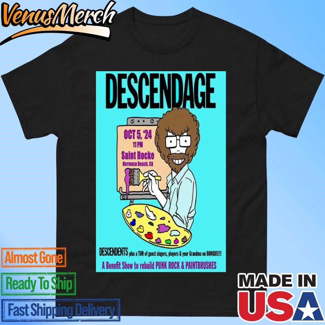 Official Descendents Saint Rocke in Hermosa Beach Oct 5 2024 Tour Poster Shirt