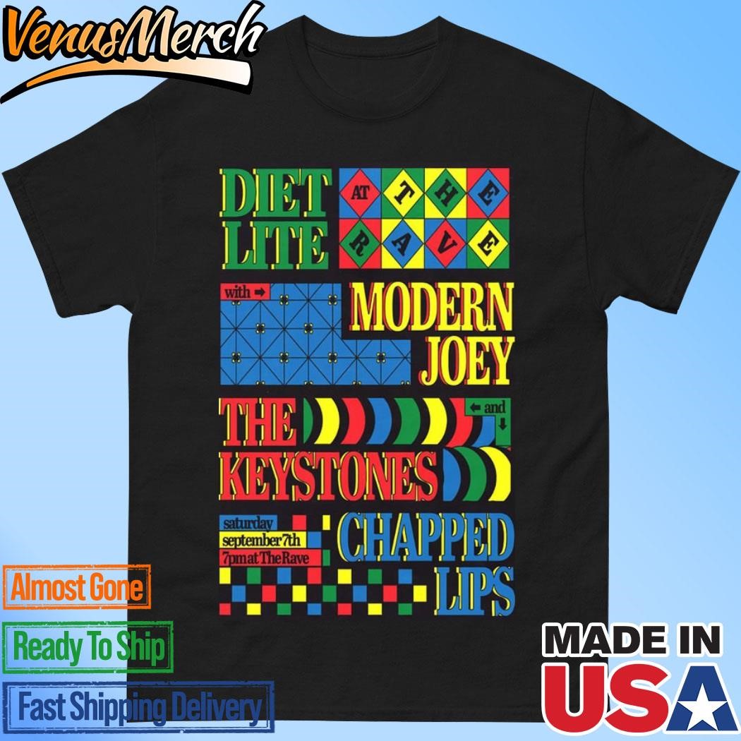 Official Diet Lite The Keystones sept 7 2024 Chaaped Lips Saturday Rave Poster Shirt