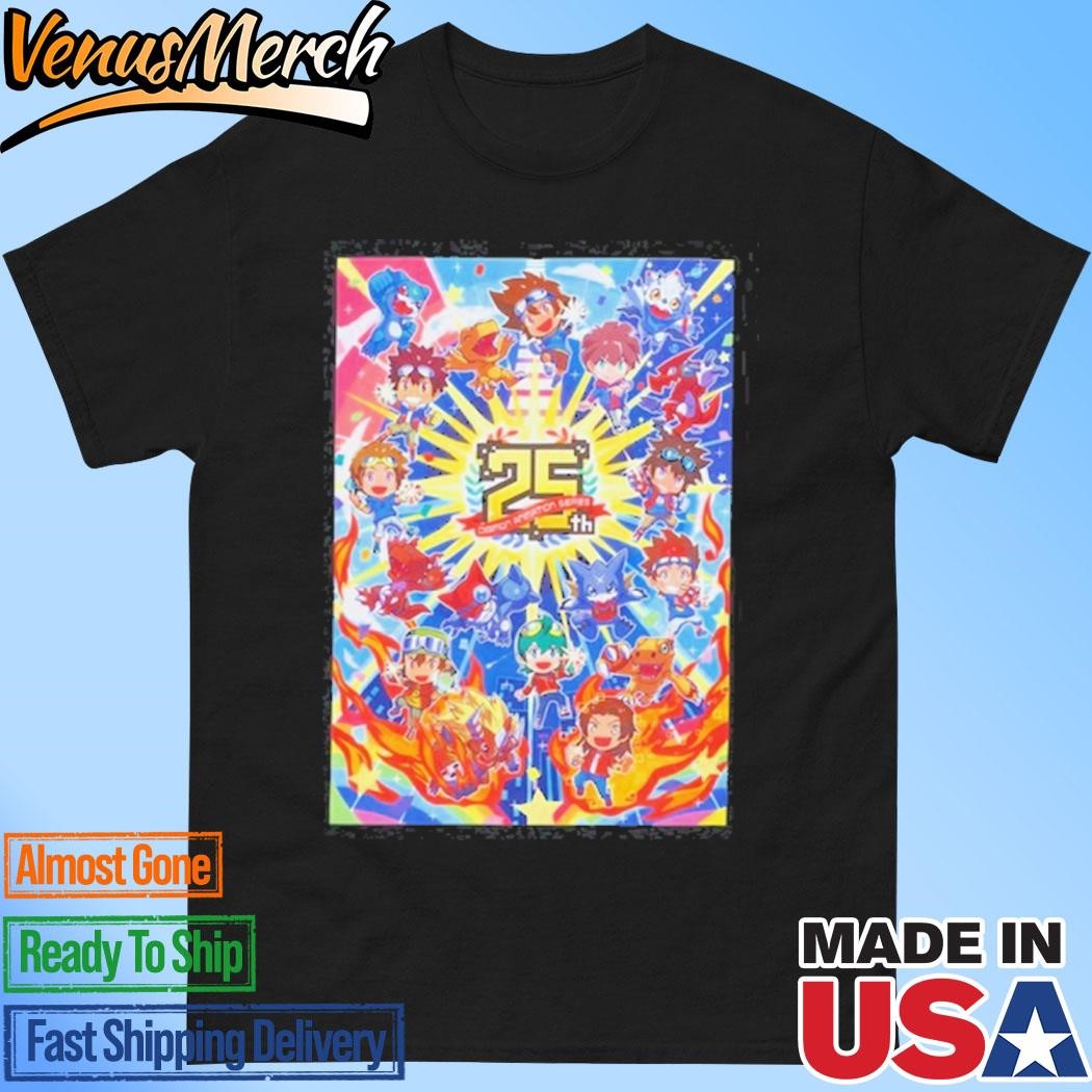 Official Digimon Adventure 25th Anniversary 2024 Shirt