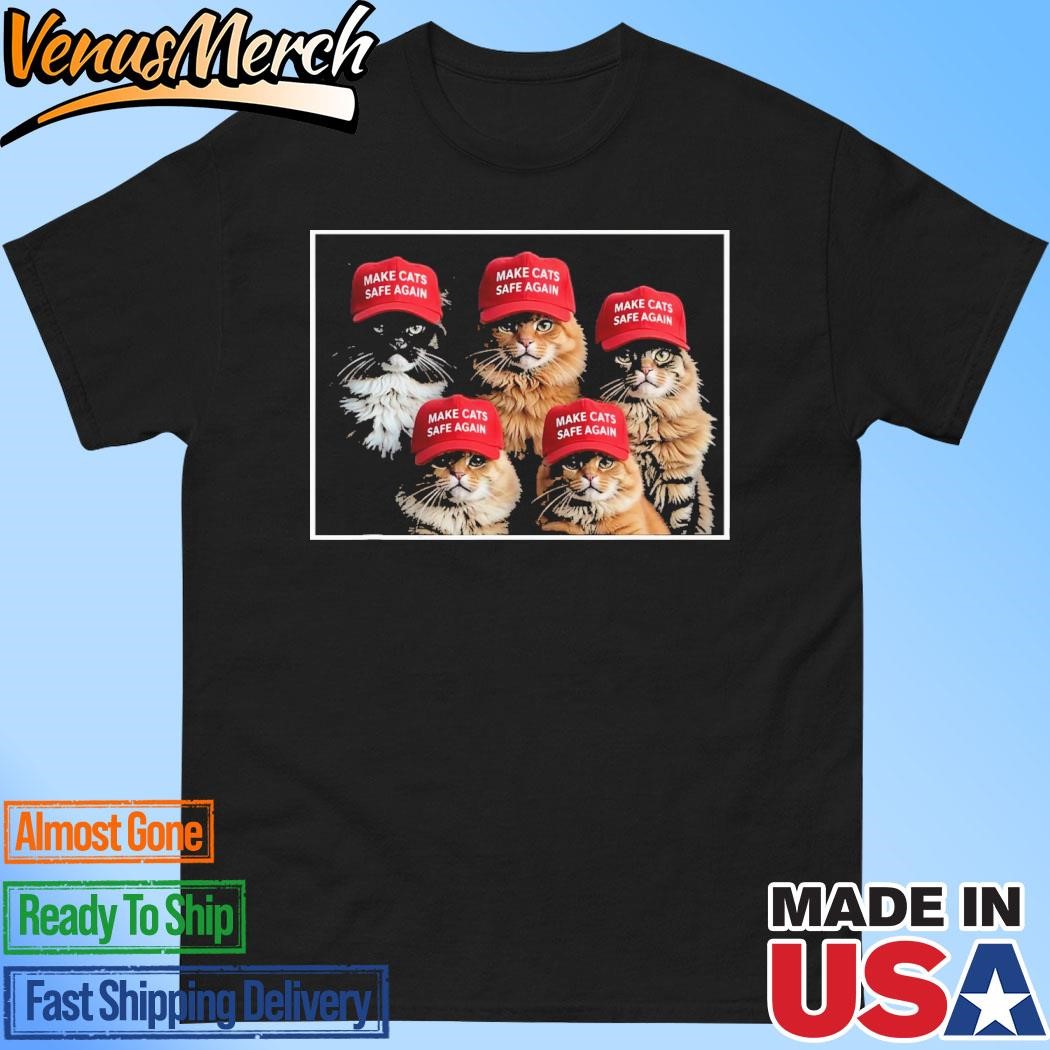 Official Donald Trump Make Cats Safe Again Red Hat 2024 Debate Funny T-Shirt