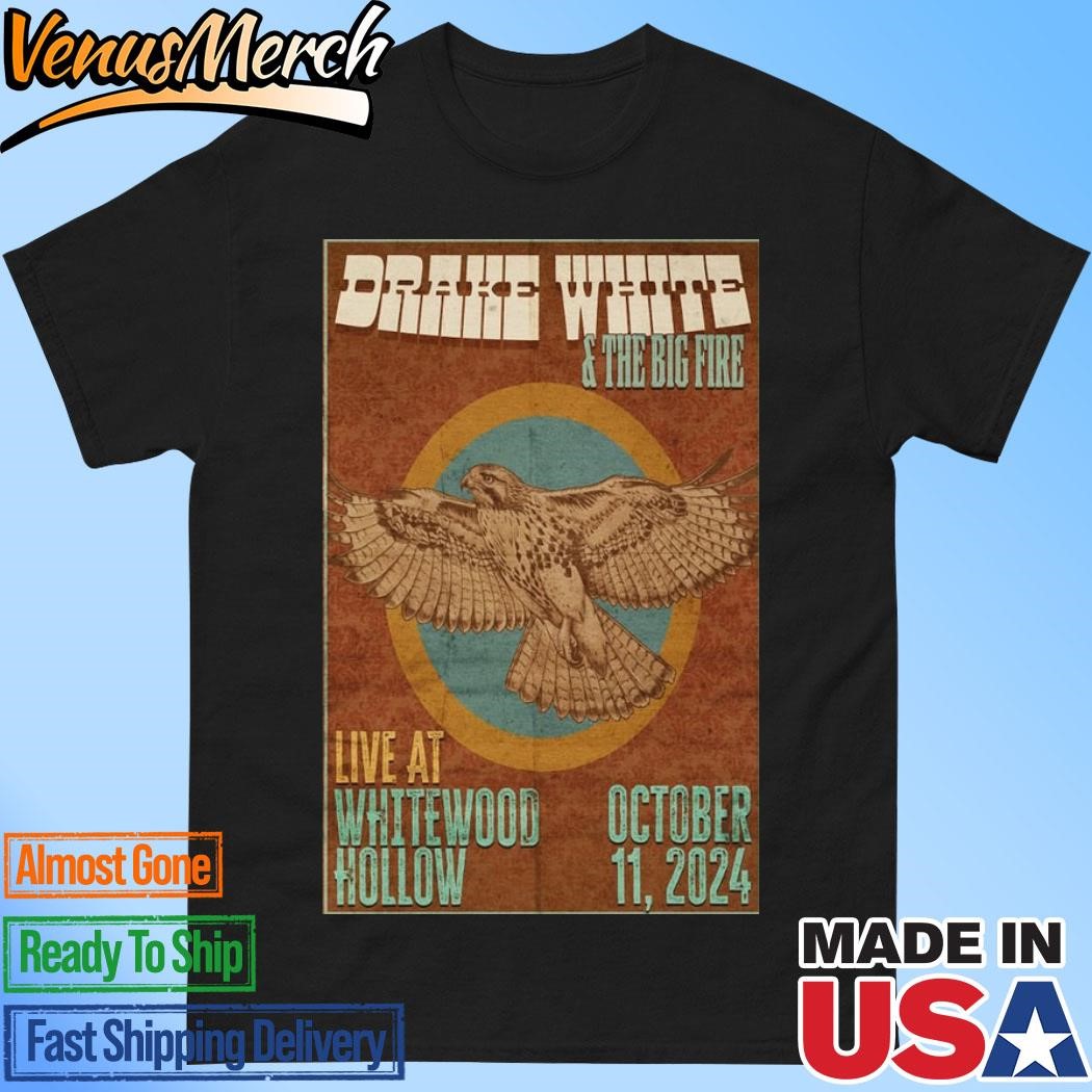 Official Drake White October 11 2024 Whitewood Hollow In Nashville TN Tour Poster Shirt