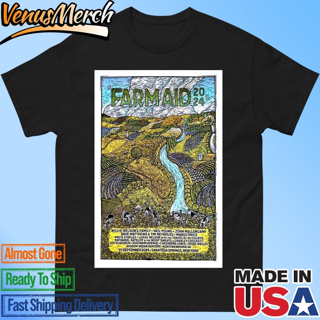 Official Farm Aid Saratoga Performing Arts Center in Saratoga Springs New York NY Sept 21st 2024 Poster Shirt