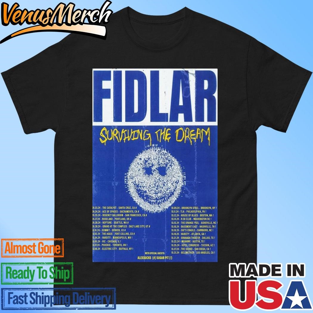 Official Fidlar Surviving The Dream Fall Tour 2024 Poster Shirt