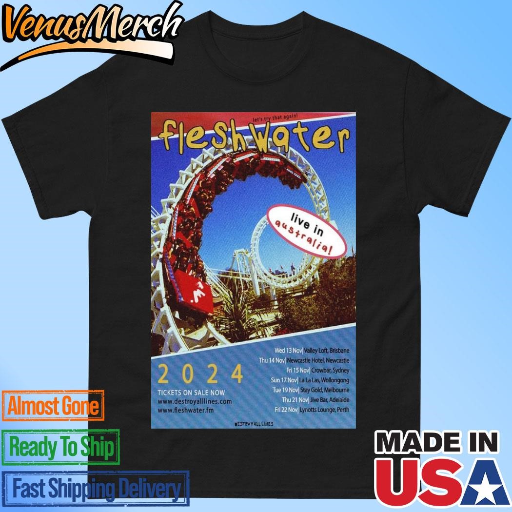 Official Fleshwater Australia Tour November 2024 Poster Shirt