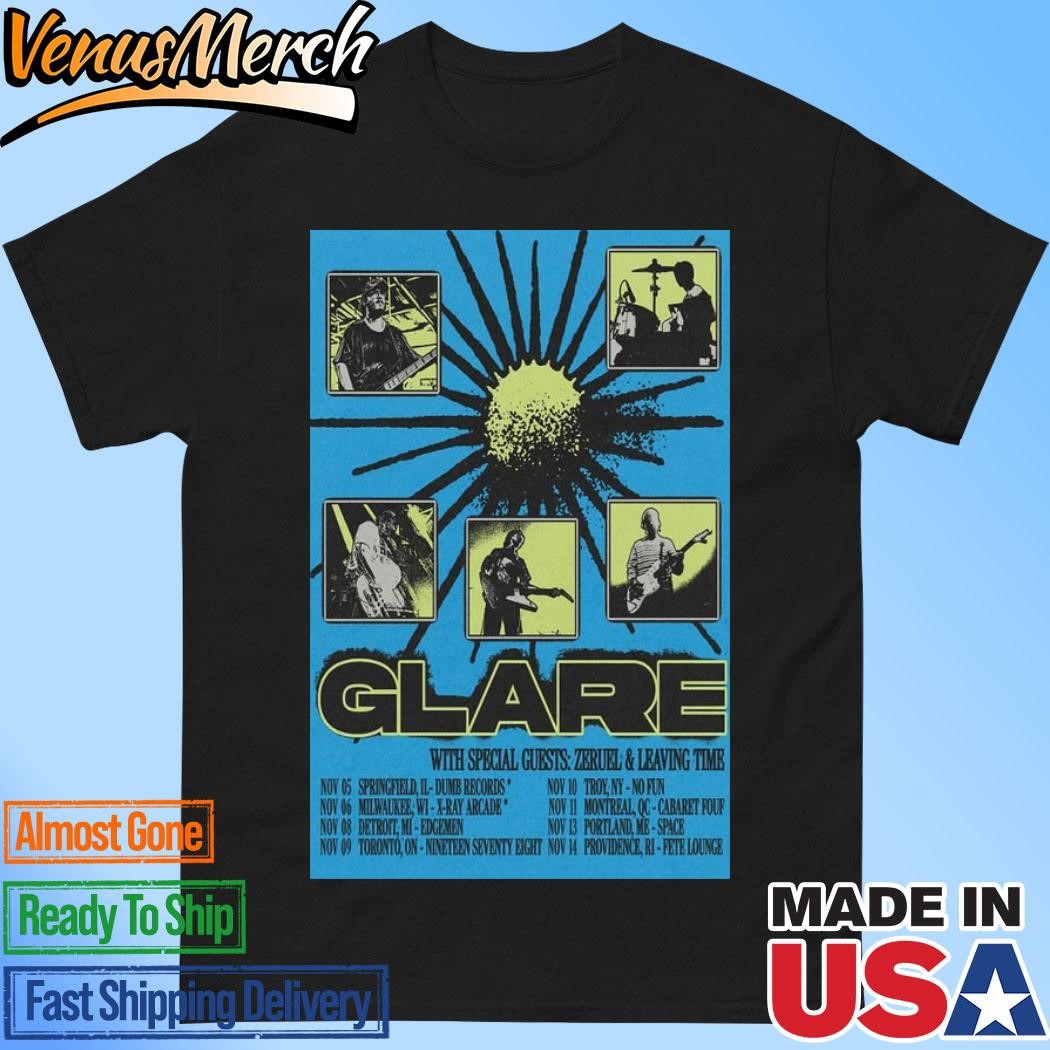 Official Glare With Special Guests Zeruel And Leaving Time Tour 2024 Poster Shirt