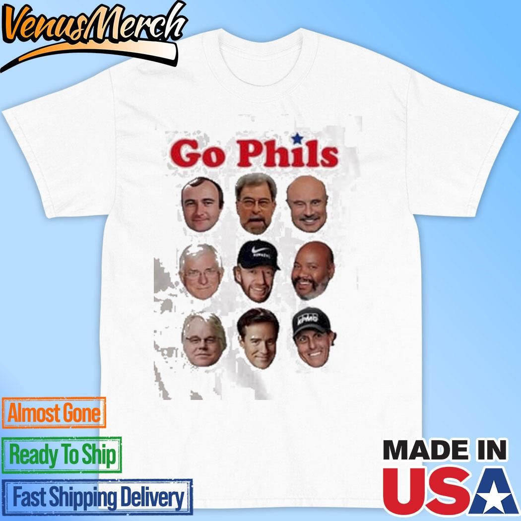 Official Go Phils And Phillips Big Heads Coach History T-Shirt