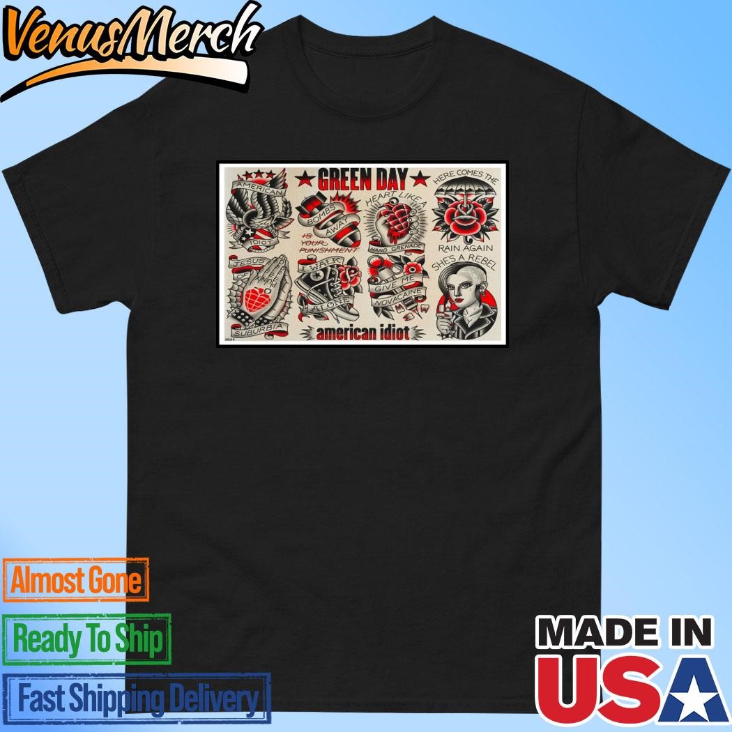 Official Green Day American Idiot 2024 Album Poster Shirt