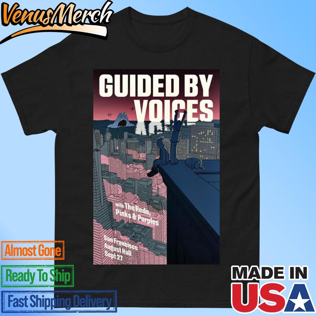 Official Guided By Voices August Hall, San Francisco CA September 27 2024 Tour Poster Shirt