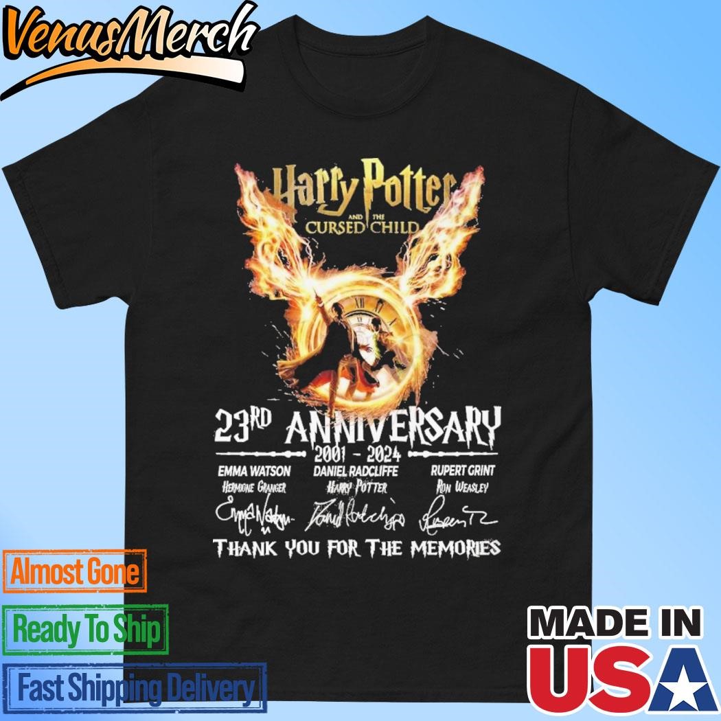 Official Harry Potter And The Cursed Child 23rd Anniversary 2001 – 2024 Thank You For The Memories T-Shirt