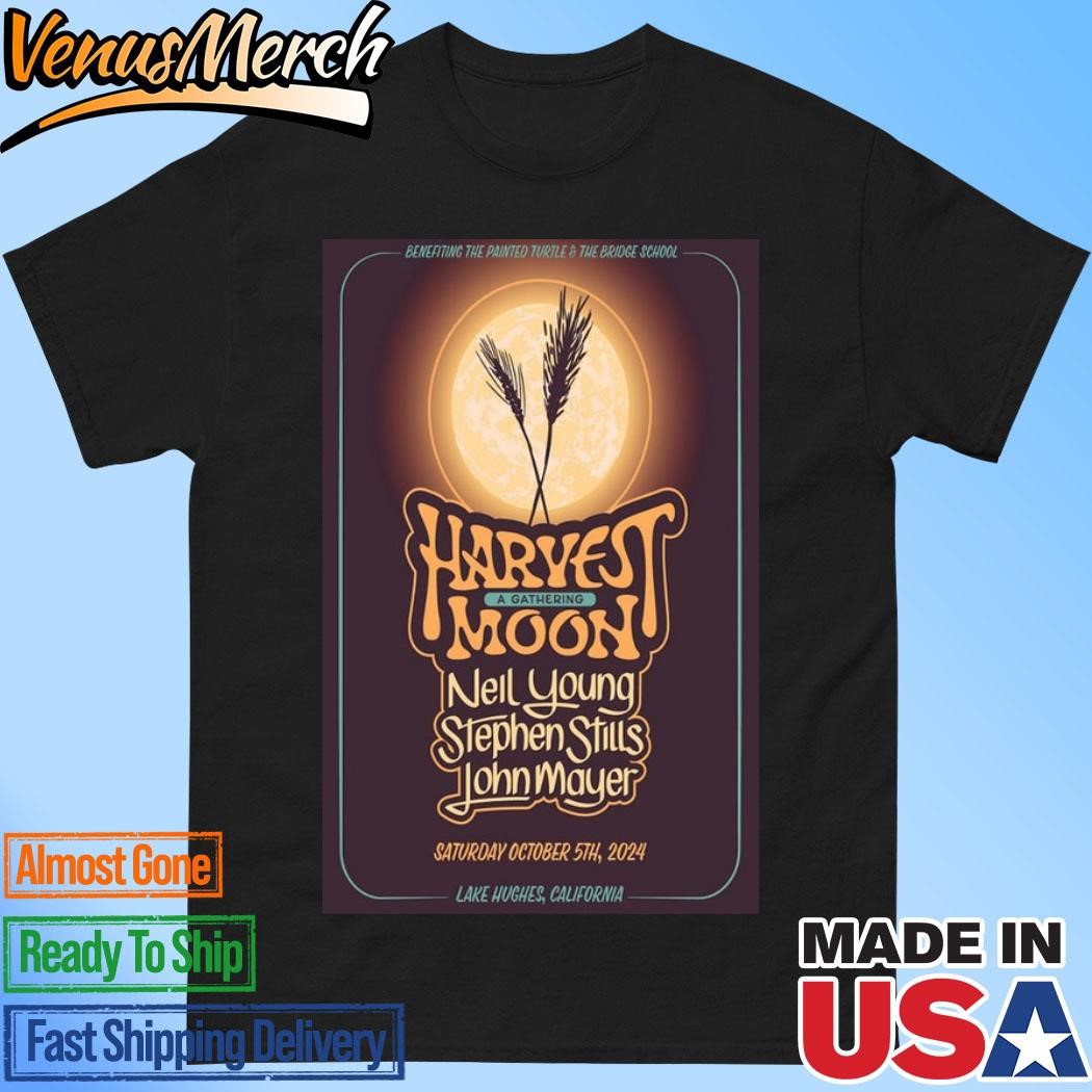 Official Harvest Moon Mayer Poster California Oct 5 2024, Poster Stephen Stills John Shirt