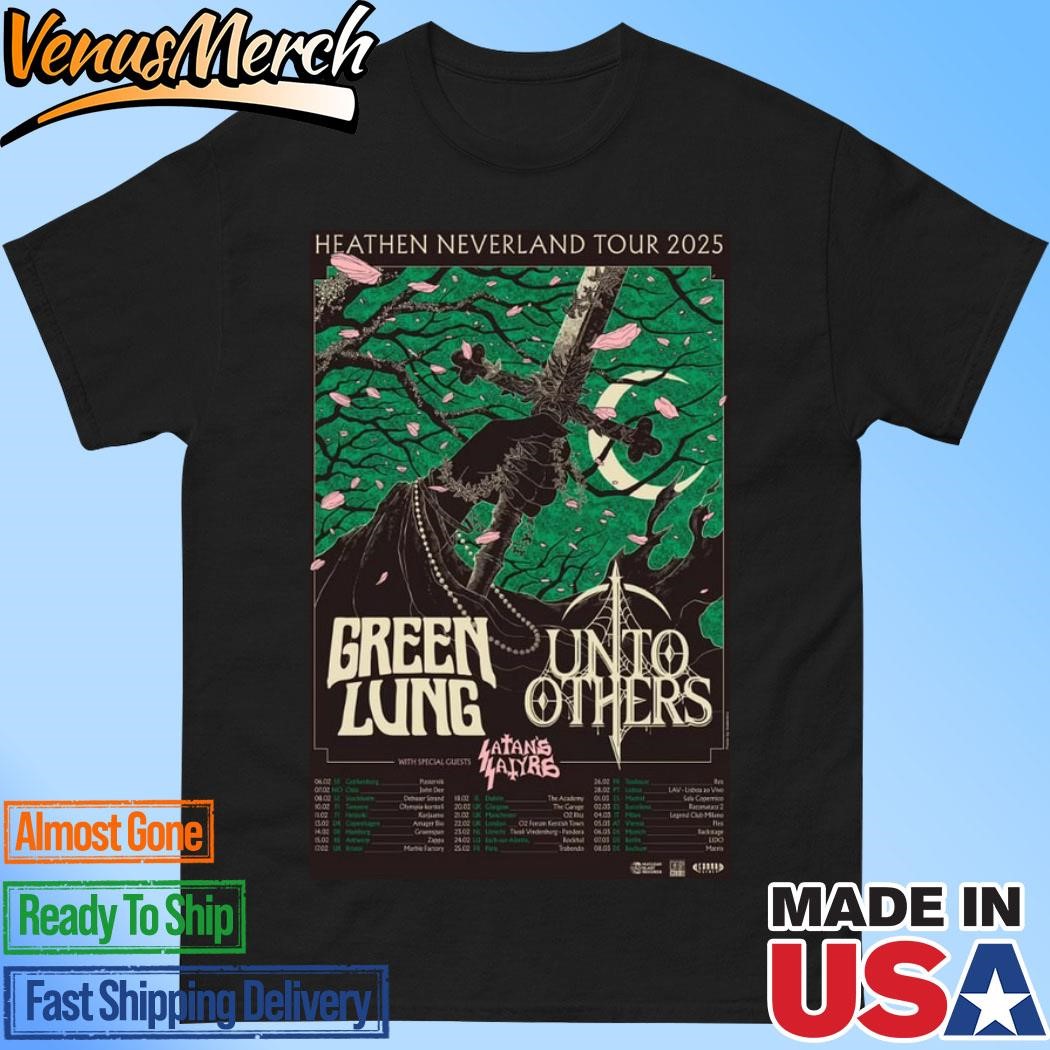 Official Heathen Neverland UK EU Tour 2025 Poster Shirt