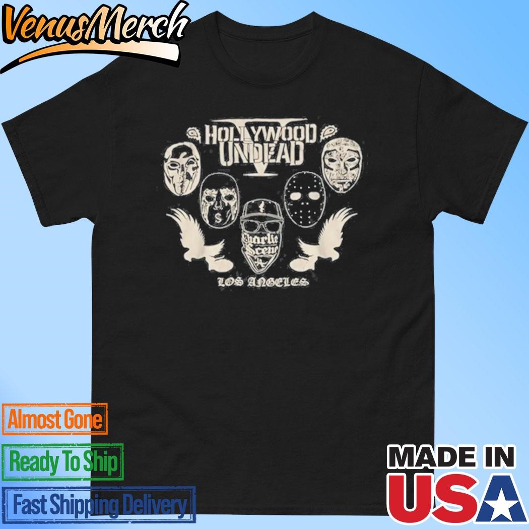 Official Hollywood Undead Los Angeles Logo Exclusive Black Shirt