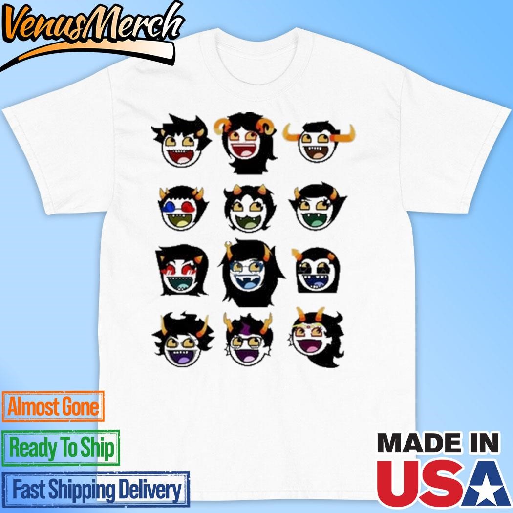 Official Homestuck Troll Awesome Smiley Icons Shirt