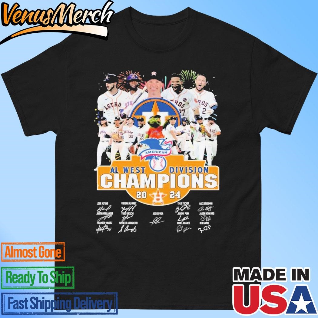 Official Houston Astros 2024 AL West Division Champions Celebration T-Shirt