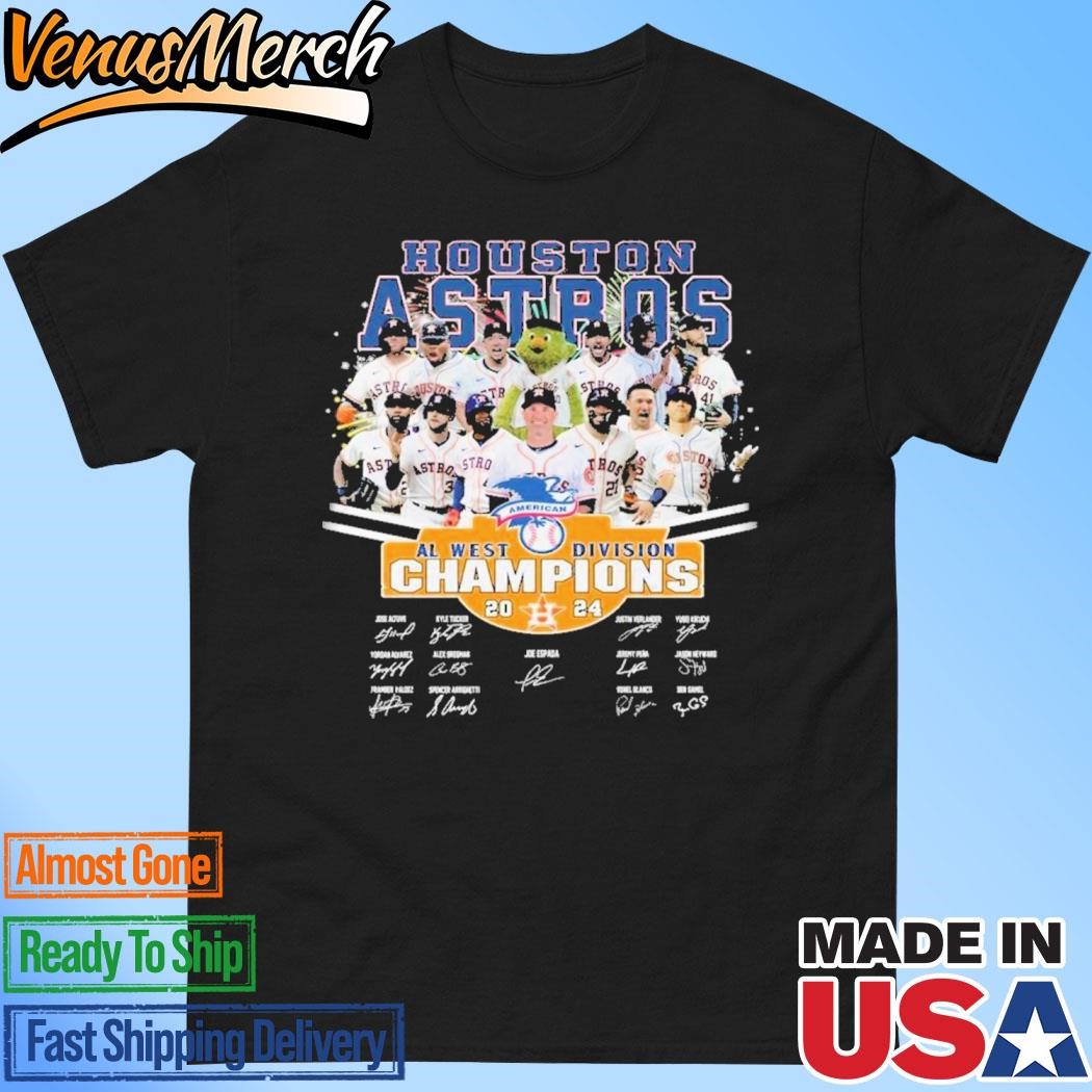 Official Houston Astros Fan Celebrating AL West Division Champions 2024 T-Shirt