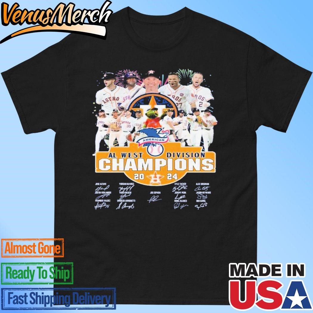 Official Houston Astros MLB American AL West Division Champions 2024 T-Shirt