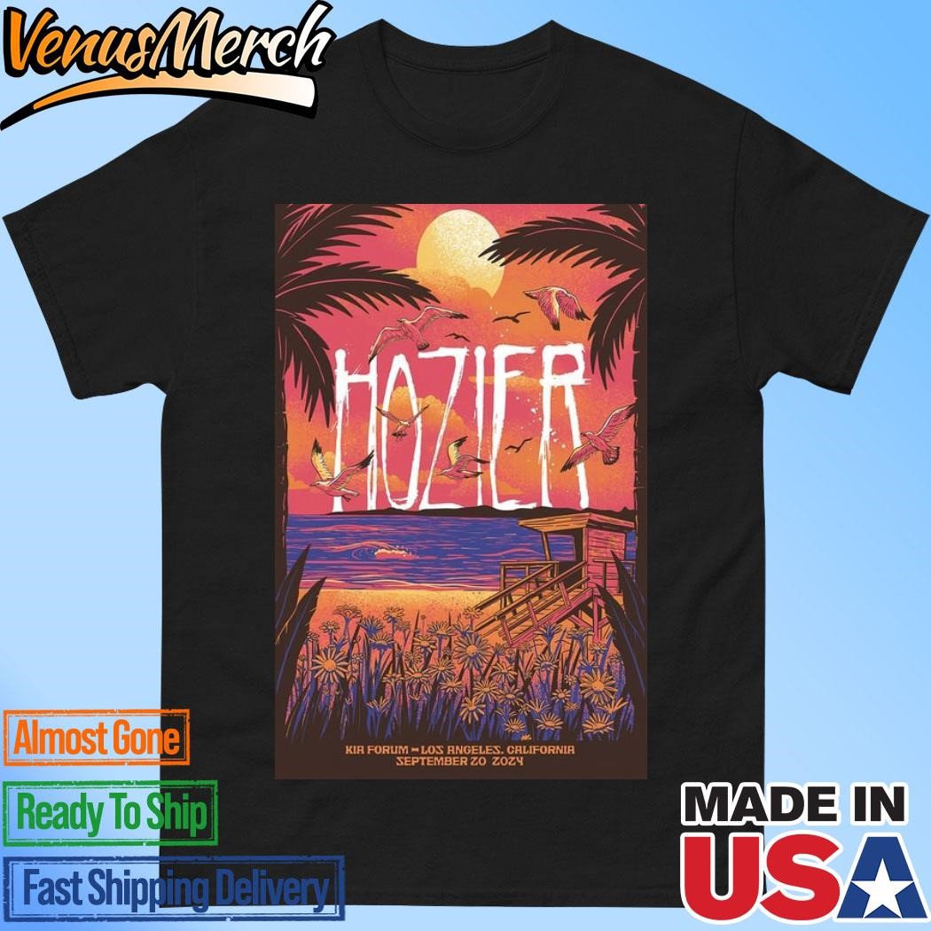 Official Hozier Kia Forum Los Angeles, CA September 20 2024 Concert Poster Shirt