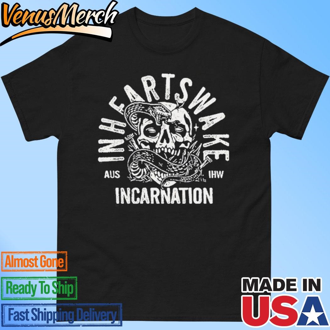 Official In Hearts Wake Incarnation Tour 2024 Snake Skull T-Shirt